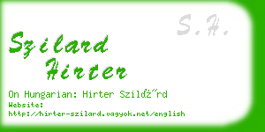 szilard hirter business card